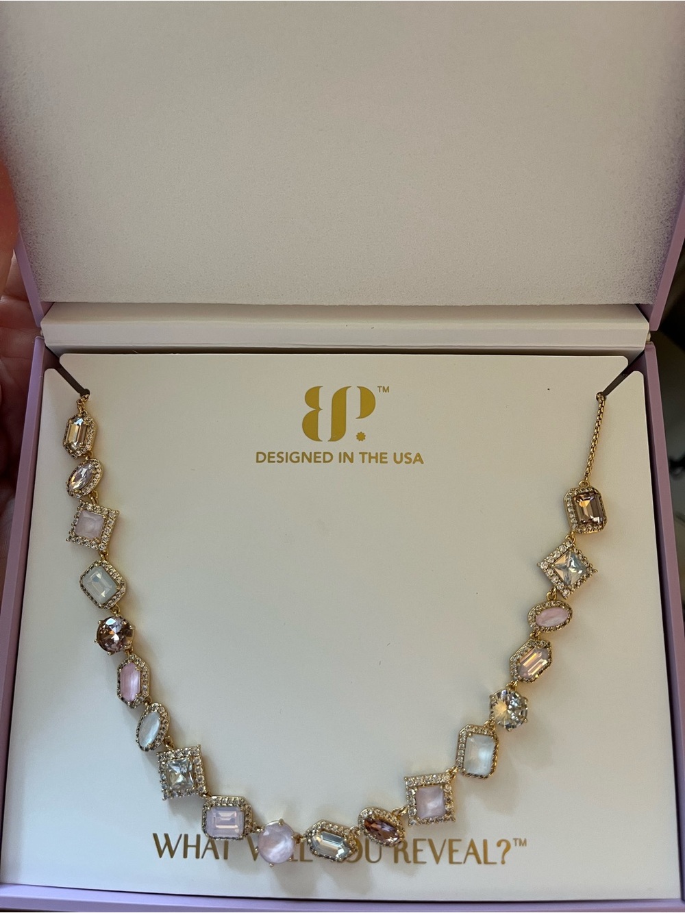 Bomb party summer jewel candy Necklace desert oasis on gold